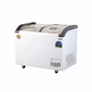 Conservadora Tipo Isla con Vidrio Semi Curvo, 220 Lts