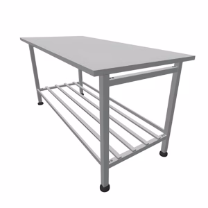 Mesa de Trabajo Desmondable Pintada, Acero Inox de 180×80 cm