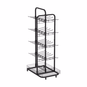 Check Stand o Exhibidor Vertical Compulsivo, alto 1.46m - Negro