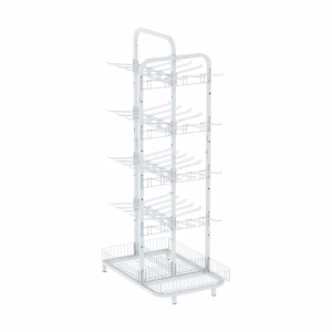 Check Stand o Exhibidor Vertical Compulsivo, alto 1.46m - Blanco