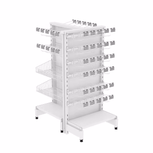 Check Stand Premium para alta rotación, alto 1.10m - Blanco
