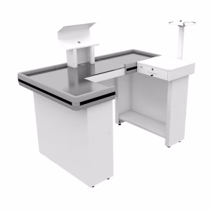 Caja de Supermercado Check out 1.5 m en U  - Blanco