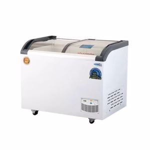 Congelador Dual Industrial con Vidrio Curvo, 320 Lts