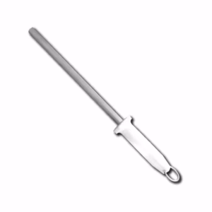 Chaira Estriada para Cuchillos Mango Blanco, 25.4 cm