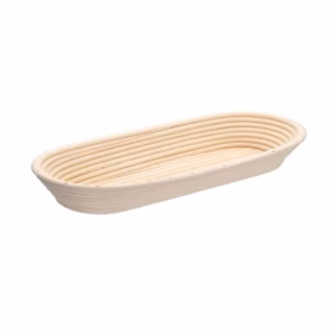 Cesta Banneton Oval con Tela para Masa Madre, 30 cm