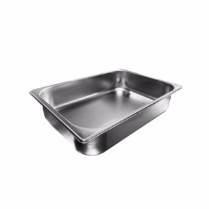 bandeja de acero inoxidable ideal para heladerias por su profundidad