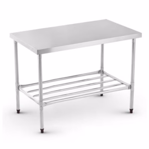 Mesa de Trabajo Tampo Profesional de Acero Inox, 140 cm