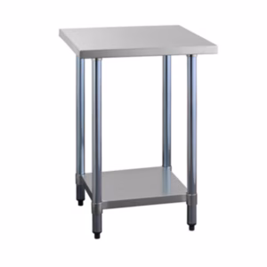 Mesón de Trabajo con Repisa de Acero Inox, 60x60
