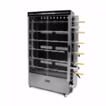 Asador de Pollos a Gas 60 Kg Metvisa 6 Espetos Rotativo Profesional