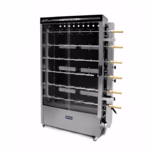 Asador de Pollos a Gas 60 Kg Metvisa 6 Espetos Rotativo Profesional