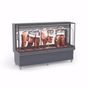 Expositor de Carnes Vanguard Ganchera de Vidrio Recto 2.0 m
