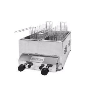 Freidora a Gas Profesional de 2 Canastillos, 6 Lts