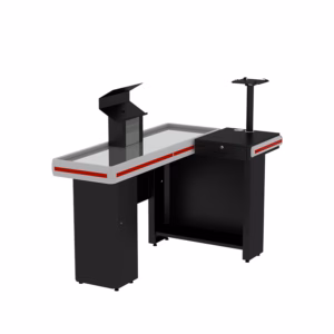 Caja de Supermercado Check Out Premium 150 cm - Negro
