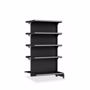 Góndola Central de Acer FIT de 10 Niveles, 60 Kg/Nivel Negro