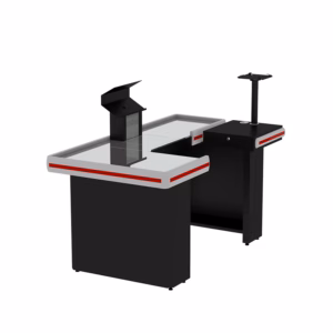 Caja de Supermercado Check Out Premium en U 150 cm - Negro